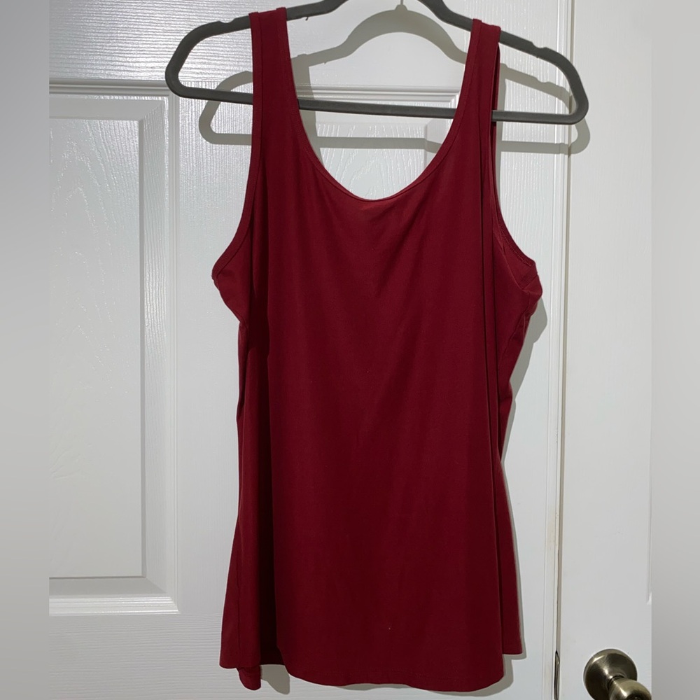 Deep Red Tank Top - Picture 2 of 2